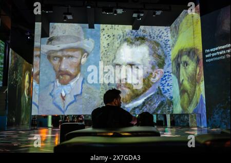 The World of Van Gogh a unique sensory experience and exhibition at Nomad Immersive Museum, Madrid, Spain Stock Photo