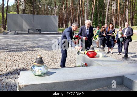 Non Exclusive: KYIV, UKRAINE - MAY 19, 2024 - Temporary Acting Minister of Culture and Information Policy of Ukraine Rostyslav Karandieiev and Ambassa Stock Photo