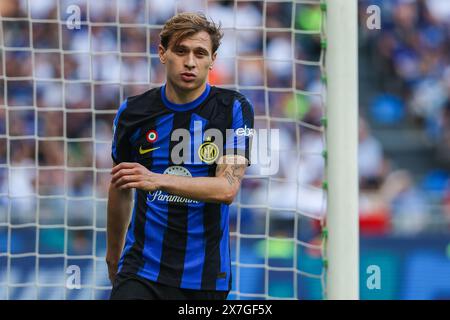 Nicolo Barella of FC Internazionale seen during Serie A 2023/24 football match between FC Internazionale and SS Lazio at Giuseppe Meazza Stadium, Milan, Italy on May 19, 2024 Stock Photo