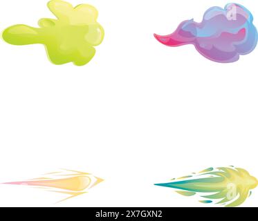 gun projectile game cartoon vector illustration Stock Vector Image ...
