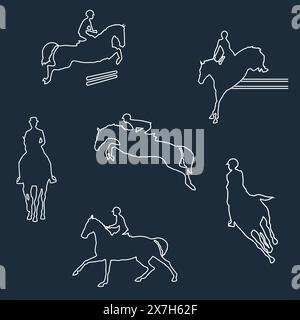 Design equestrian logo vector concept Stock Vector