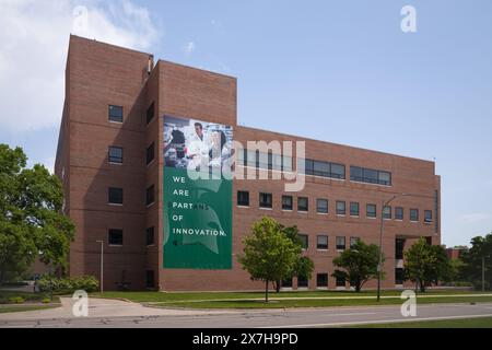 The MSU College of Law and Gast Business Library on the campus of Michigan State University, East Lansing Michigan USA Stock Photo