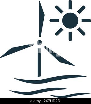 Renewable Resources icon. Monochrome simple Social Responsibility icon for templates, web design and infographics Stock Vector