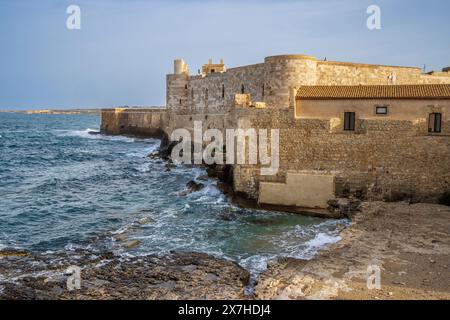The Fortress of Syracuse on the Island of Ortigia, Syracuse, Sicily Stock Photo
