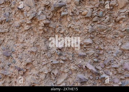 close-up shot of adobe wall texture of a house in Iruya, Argentina Stock Photo