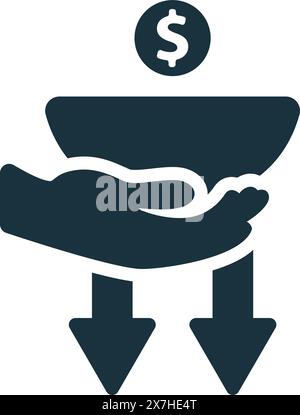 Poverty Alleviation icon. Monochrome simple Social Responsibility icon for templates, web design and infographics Stock Vector