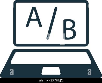 A/B Testing icon. Monochrome simple User Behavior icon for templates, web design and infographics Stock Vector