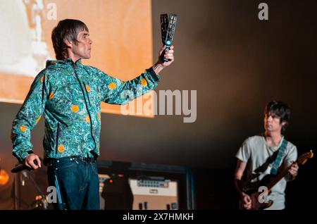 Ian Brown and John Squire - The Stone Roses, V2012, Hylands Park, Chelmsford, Essex, Britain - 18 August 2012 Stock Photo