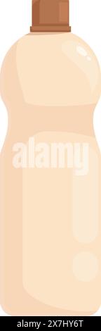 Vector illustration of an empty, generic label plastic bottle ready for branding Stock Vector