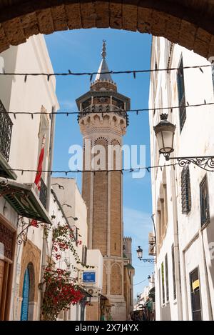 Tunis, Tunisia. 7th May 2024 Hammouda Pacha Mosque or Hamouda Pacha al Mouradi is a mosque in Tunis, Tunisia. A historical monument in Medina of the U Stock Photo