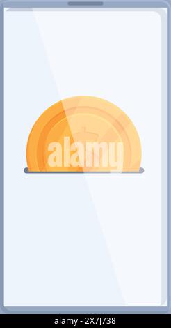 Financial technology concept with mobile investment illustration featuring smartphone, digital wallet, and online banking app for personal wealth management and electronic funds Stock Vector