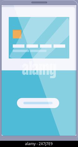 Vector illustration of a mobile app interface in a modern flat design style, featuring search functionality Stock Vector