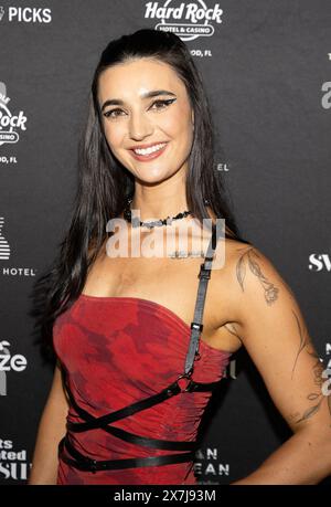 Miami, United States Of America. 18th May, 2024. HOLLYWOOD, FLORIDA - MAY 18: Brenna Huckaby attends the Sports Illustrated Swimsuit Celebration of the 2024 Issue Release and 60th Anniversary with Swimsuit Island on May 18, 2024 in Hollywood, Florida. (Photo by Alberto E. Tamargo/Sipa USA) Credit: Sipa USA/Alamy Live News Stock Photo