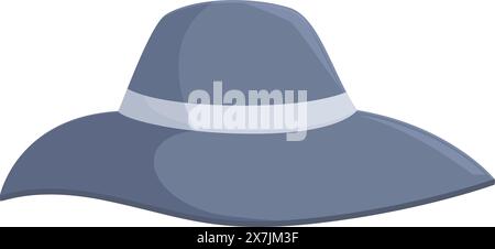 Stylish and simplistic vector illustration of a floppy widebrimmed hat, perfect for fashion design themes Stock Vector