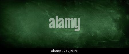 Chalk rubbed out on green chalkboard background Stock Photo