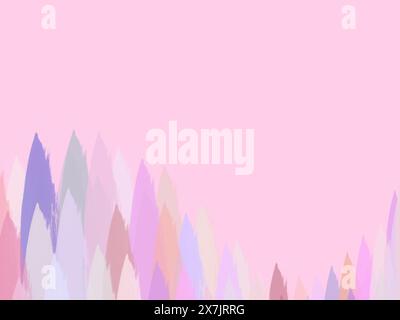 pink warm background with color strokes in tones of purple, beige, pink and blue Stock Photo