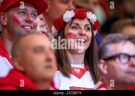 Ostrava, Czech Republic. 20th May, 2024. Polish fans pictured during the 2024 IIHF World Championship, group B, match Kazakhstan vs Poland, in Ostrava, Czech Republic, on May 20, 2024. Credit: Vladimir Prycek/CTK Photo/Alamy Live News Stock Photo