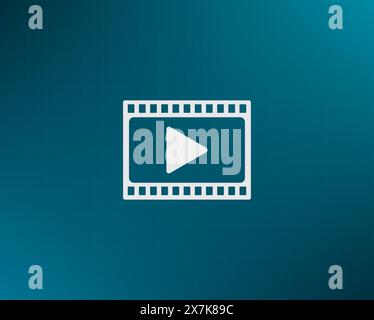 film roll with play icon , Vector illustration over white background ...