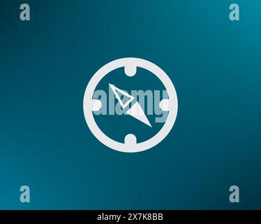 Compass Icon in the flat style. vector Stock Vector