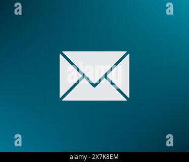 Envelope Mail icon, vector illustration. Flat design style Stock Vector