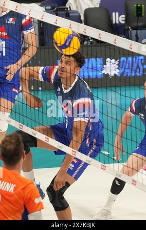 Barthélémy Chinenyeze of France during the International Friendly Volleyball match between France and Netherlands on May 18, 2024 at Co'met Arena in Orléans, France - Photo Laurent Lairys / DPPI Stock Photo