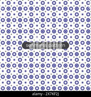 Vector gear and bearing pattern design background with seamless patern style Stock Vector