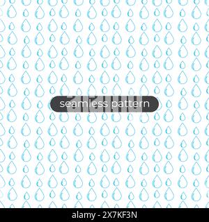 Vector water drop pattern design background with seamless patern style Stock Vector