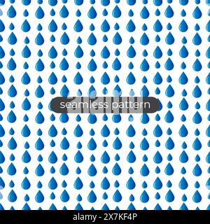 Vector water drop pattern design background with seamless patern style Stock Vector