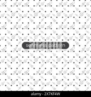 Vector space and astronomy pattern design background with seamless patern style Stock Vector