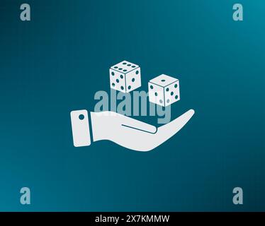 Cubes for the game vector icon. Stock Vector