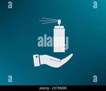 Air freshener on hand. Vector icon. Stock Vector