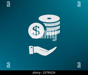 Money, coins, stateroom vector icon Stock Vector