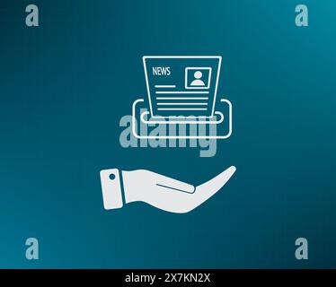 Newspaper, press, news vector icon. Stock Vector