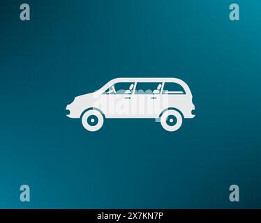 Car, vector illustration. Travel, travel by car. Motor transport, vector icon. Stock Vector