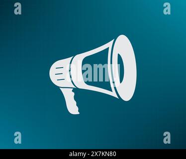 Image of a megaphone, speaker, loudspeaker, vector icon. Stock Vector