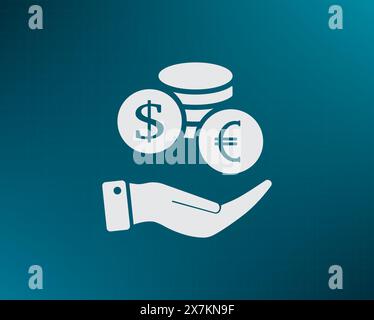 Money, coins, stateroom vector icon Stock Vector