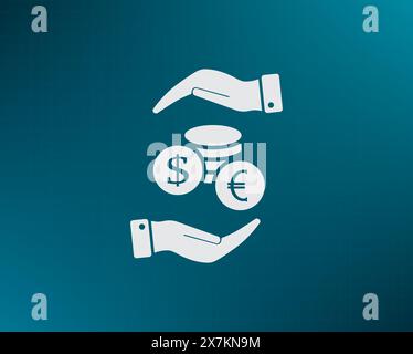 Money, coins, stateroom vector icon Stock Vector