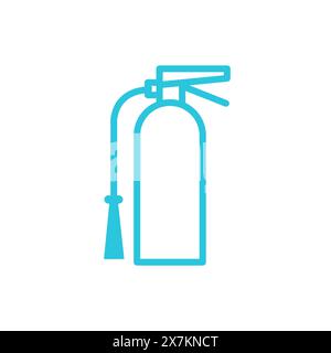 Fire Extinguisher icon. Isolated on white background. From blue icon set. Stock Vector