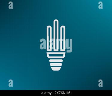 Light bulb energy-saving, vector icon. Stock Vector