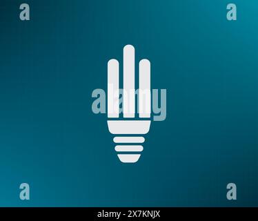 Light bulb energy-saving, vector icon. Stock Vector