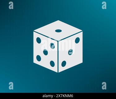 Cubes for the game vector icon. Stock Vector