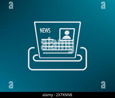 Newspaper, press, news vector icon. Stock Vector