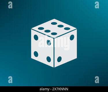 Cubes for the game vector icon. Stock Vector