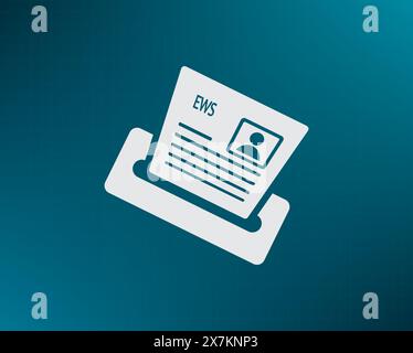 Newspaper, press, news vector icon. Stock Vector