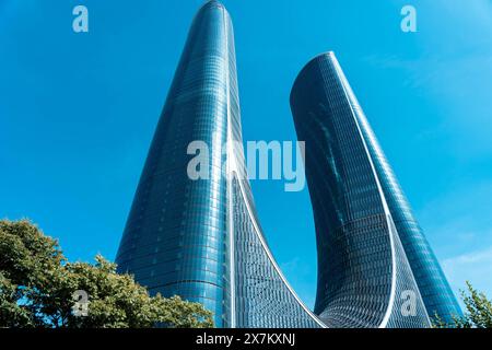 Hangzhou, China, May 16, 2024 : view of modern commercial buildings scenery in Hangzhou, China; Stock Photo