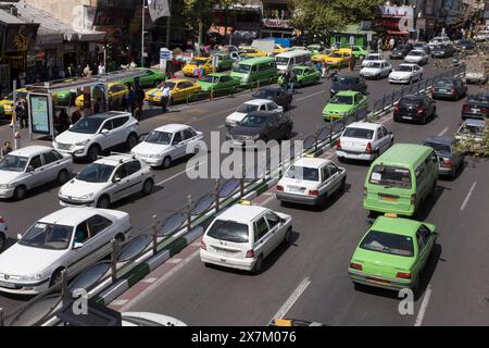 Busy street on 07.04.2015 in Tehran, Tehran, Iran Stock Photo