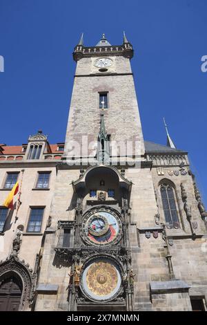 Prague /Czeck republic /14 MAY 2024/ Tourists at Prague old town square , Photo.Francis Joseph Dean/Dean Pictures Not for commercial use Stock Photo