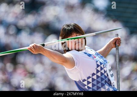 Kobe, Japan. 21st May, 2024. Dong Feixia of China competes during Women's Javelin Throw F56 Final at the Para Athletics World Championships held in Kobe, Japan, May 21, 2024. Credit: Zhang Xiaoyu/Xinhua/Alamy Live News Stock Photo