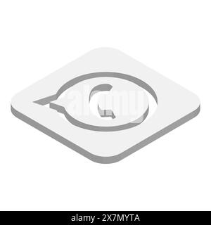 WattsApp instant messaging app icon. 3D isometric vector illustration. Stock Vector