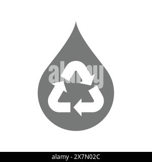 Clean water drop vector icon. Purification and water cycle or oil symbol. Stock Vector